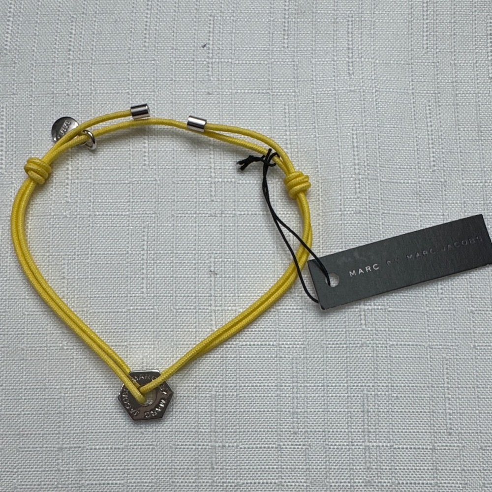 Marc By Marc Jacobs Yellow adjustable Bracelet with Silver charm